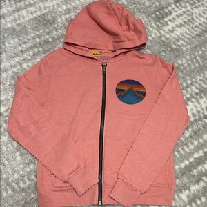 Aviator Nation Pink Hoodie with Mountain Patch